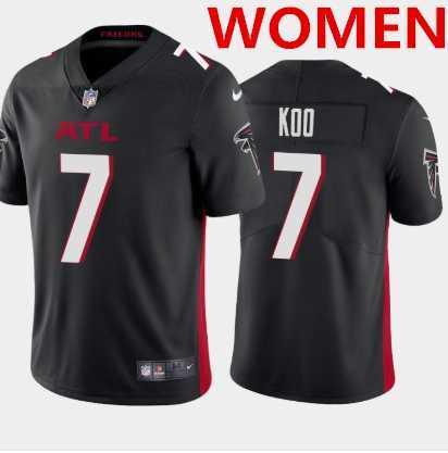 Women%27s Atlanta Falcons #7 Younghoe Koo New Black Vapor Untouchable Limited Stitched NFL Jersey